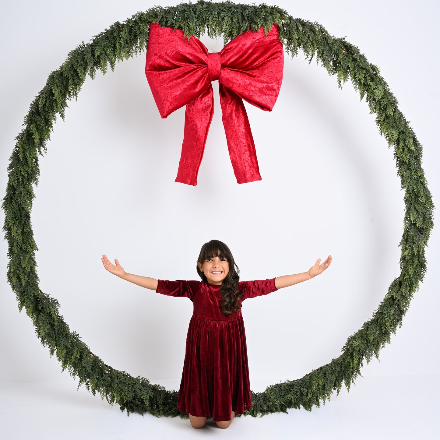 Cranberry Velvet Dress
