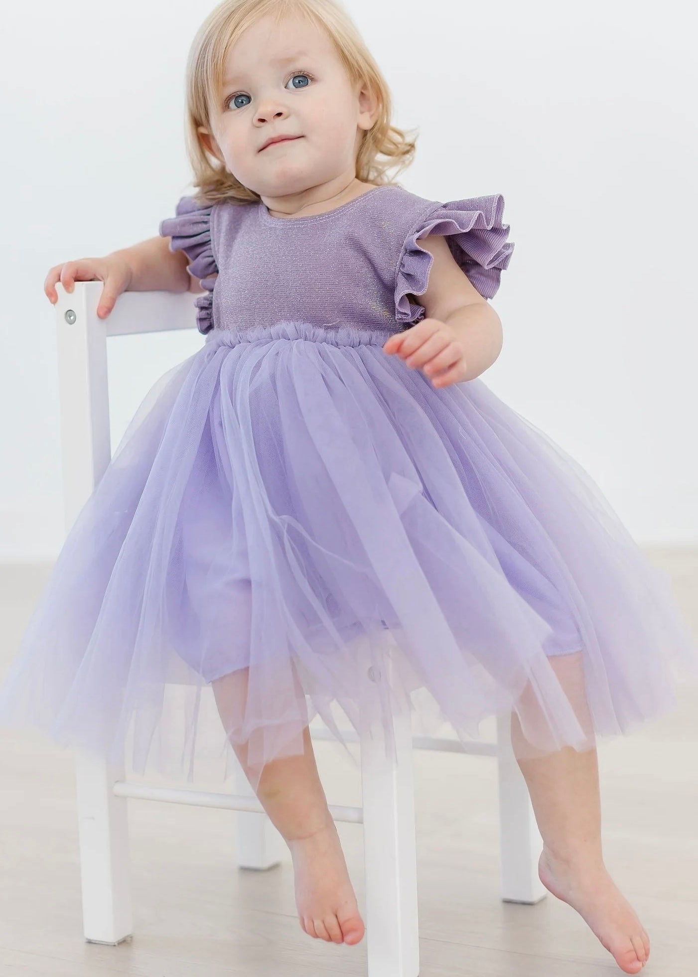 “Mila & Rose” Lavender Shimmer Tutu Dress