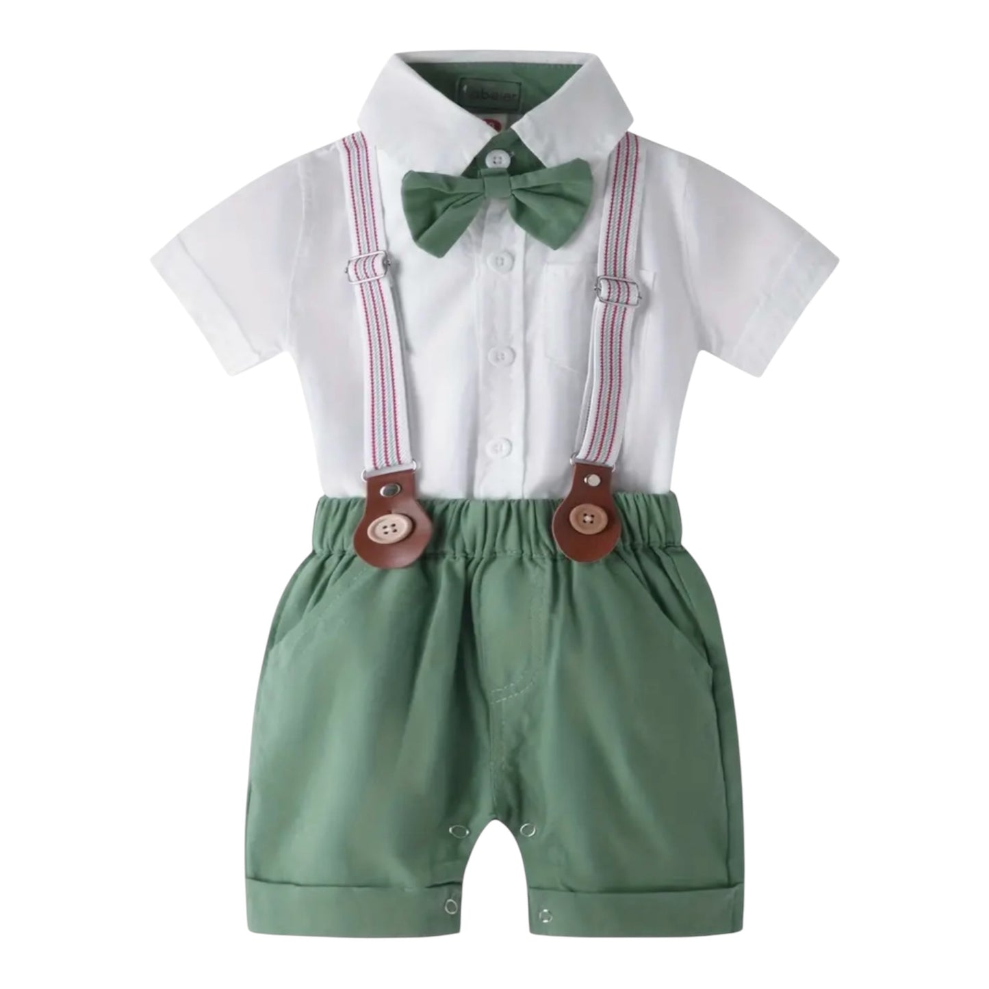 Suspenders Light Green Set