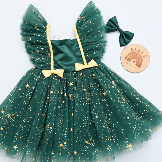 Green Full of Stars Dress