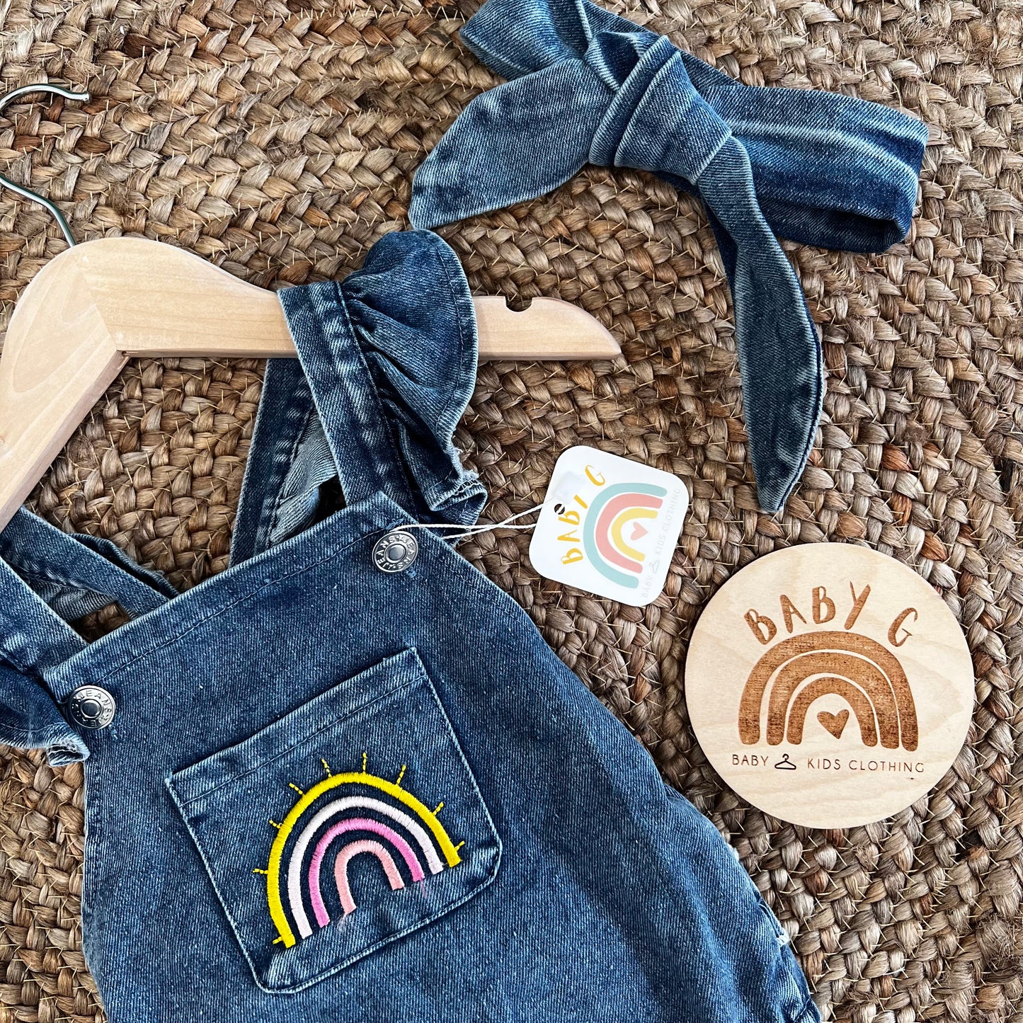 Rainbow Denim Bodysuit