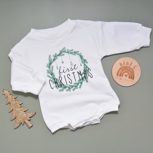 My First Christmas Unisex Romper