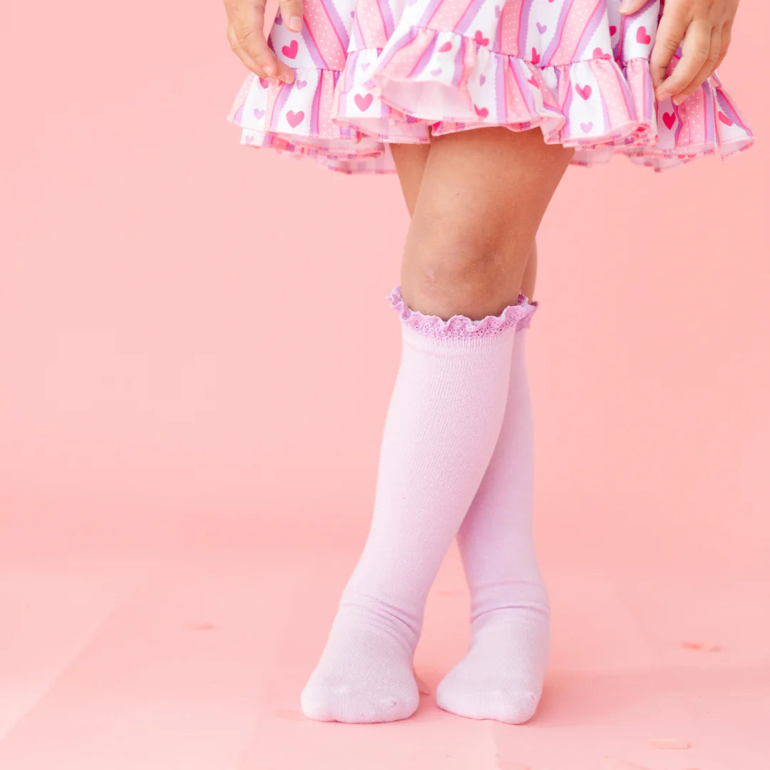 Lace Top Knee Hight Socks