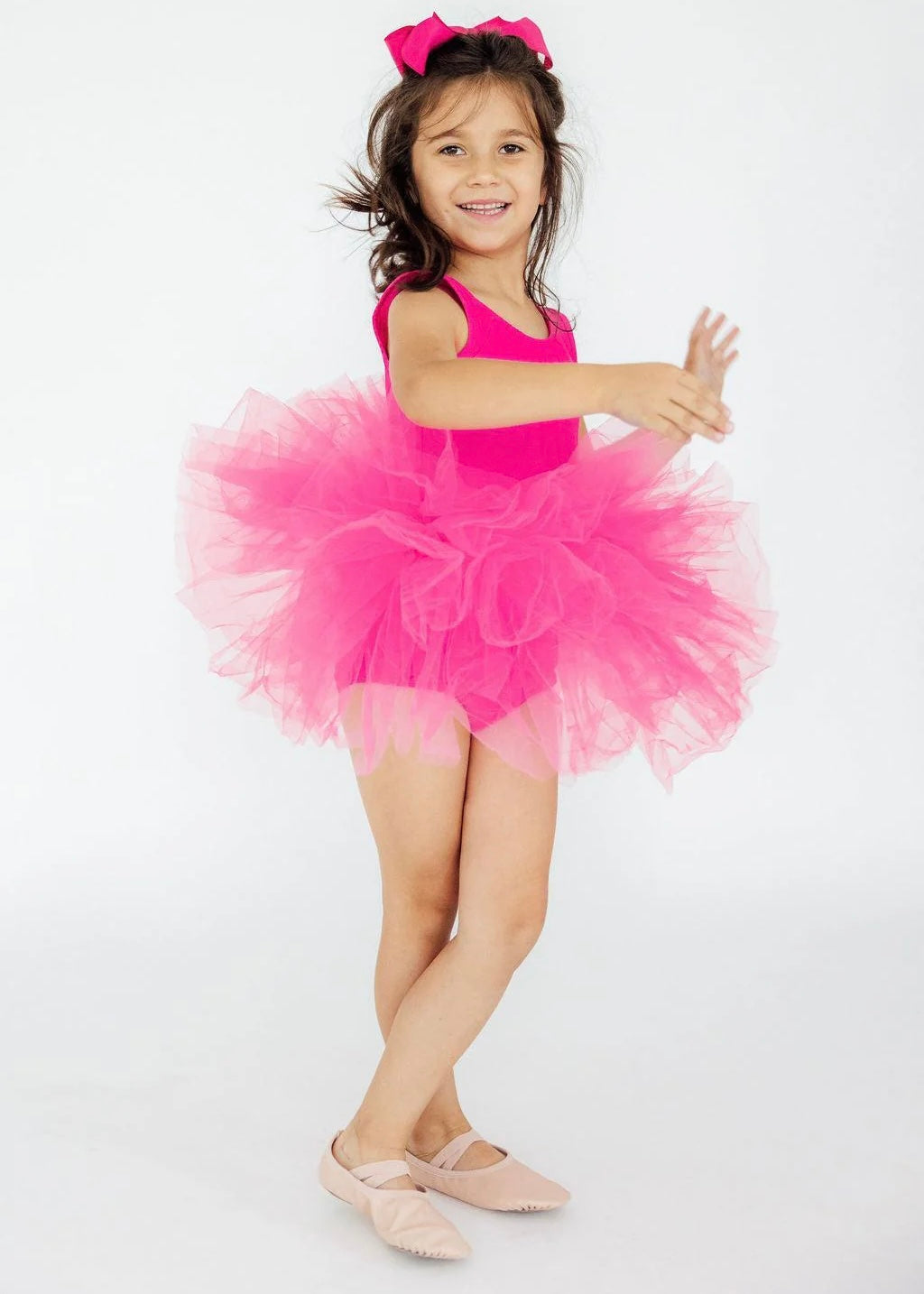“Mila & Rose” Hot Pink Tank Tutu Leotard
