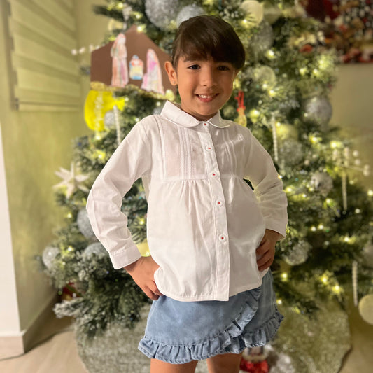 White Button Blouse