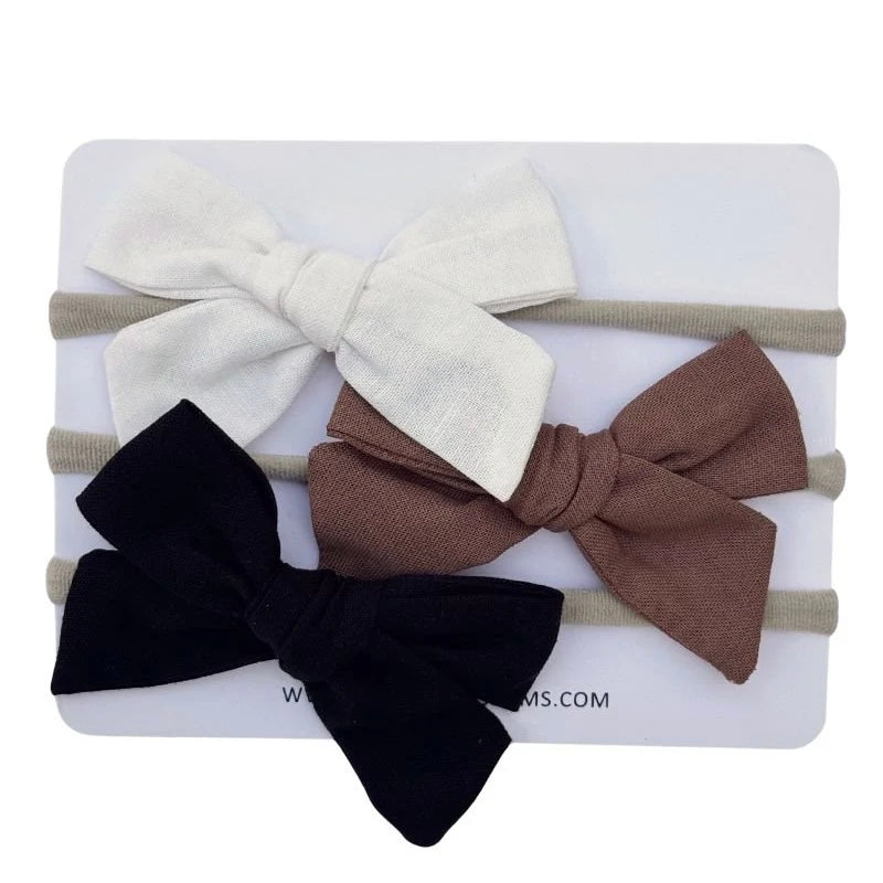 Linen Bow Headband