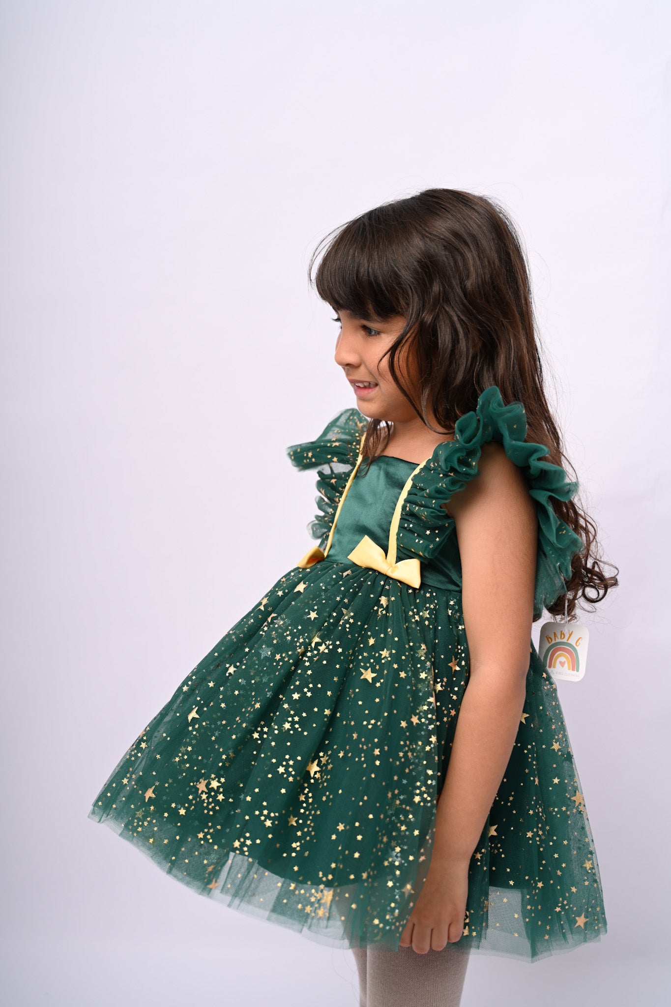 Green Full of Stars Dress