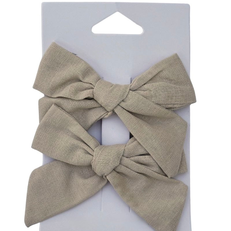 Linen Hair Clips