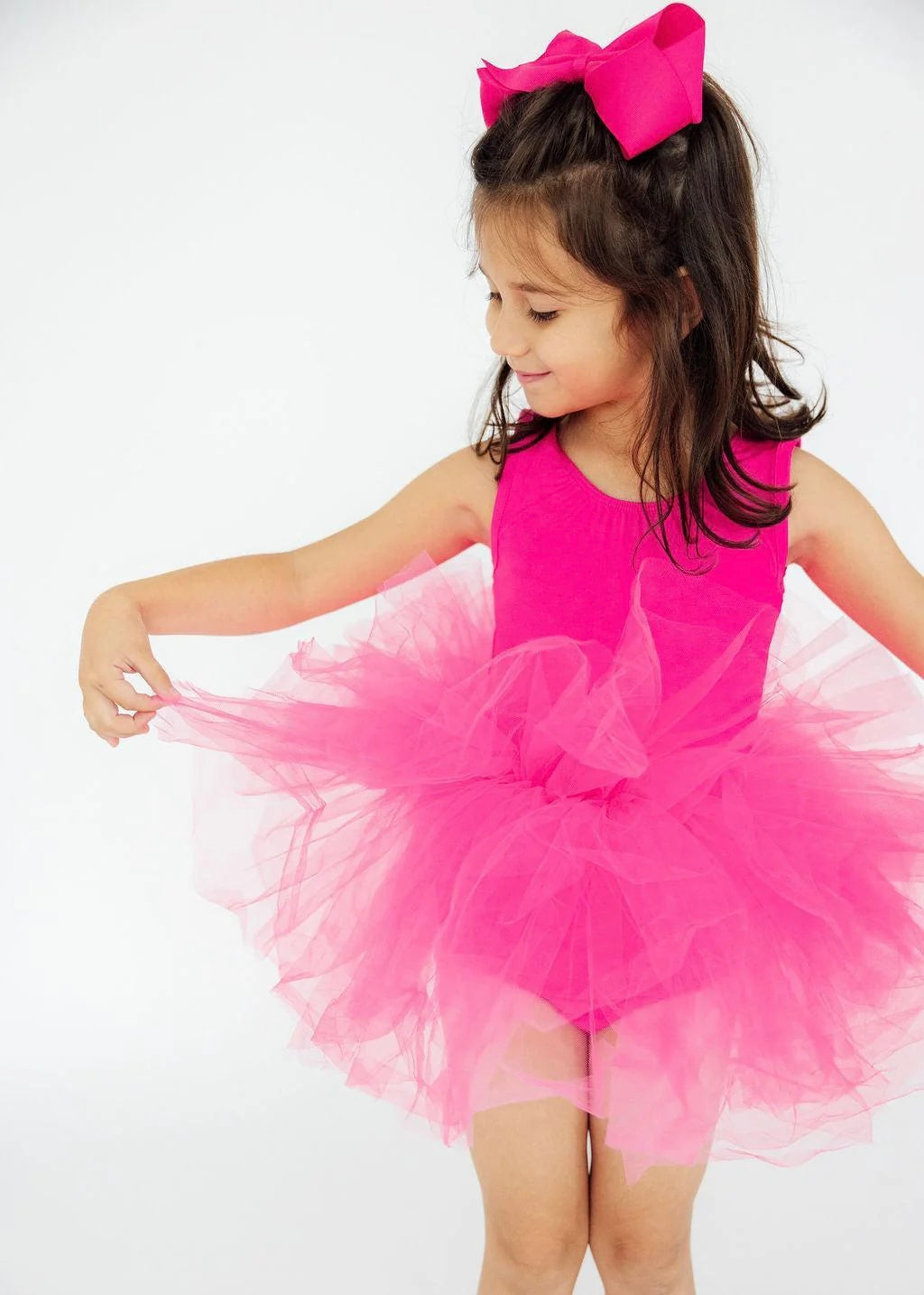 “Mila & Rose” Hot Pink Tank Tutu Leotard