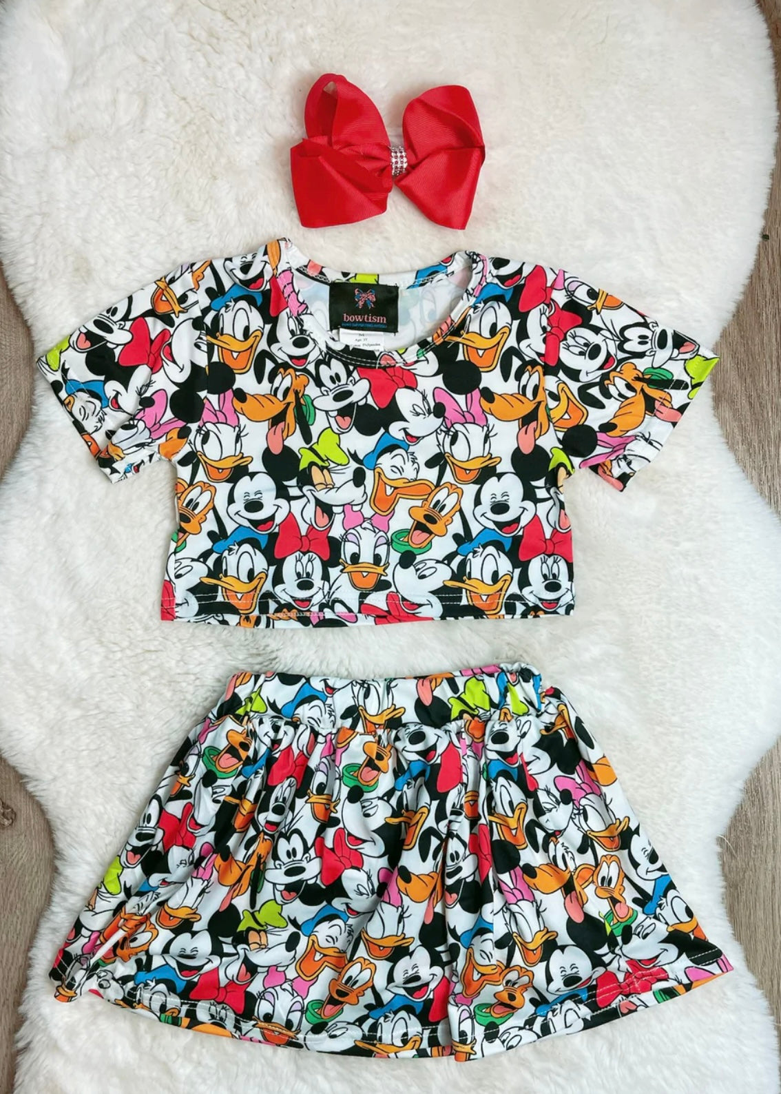 Mouse Crew Set & Matching Bow
