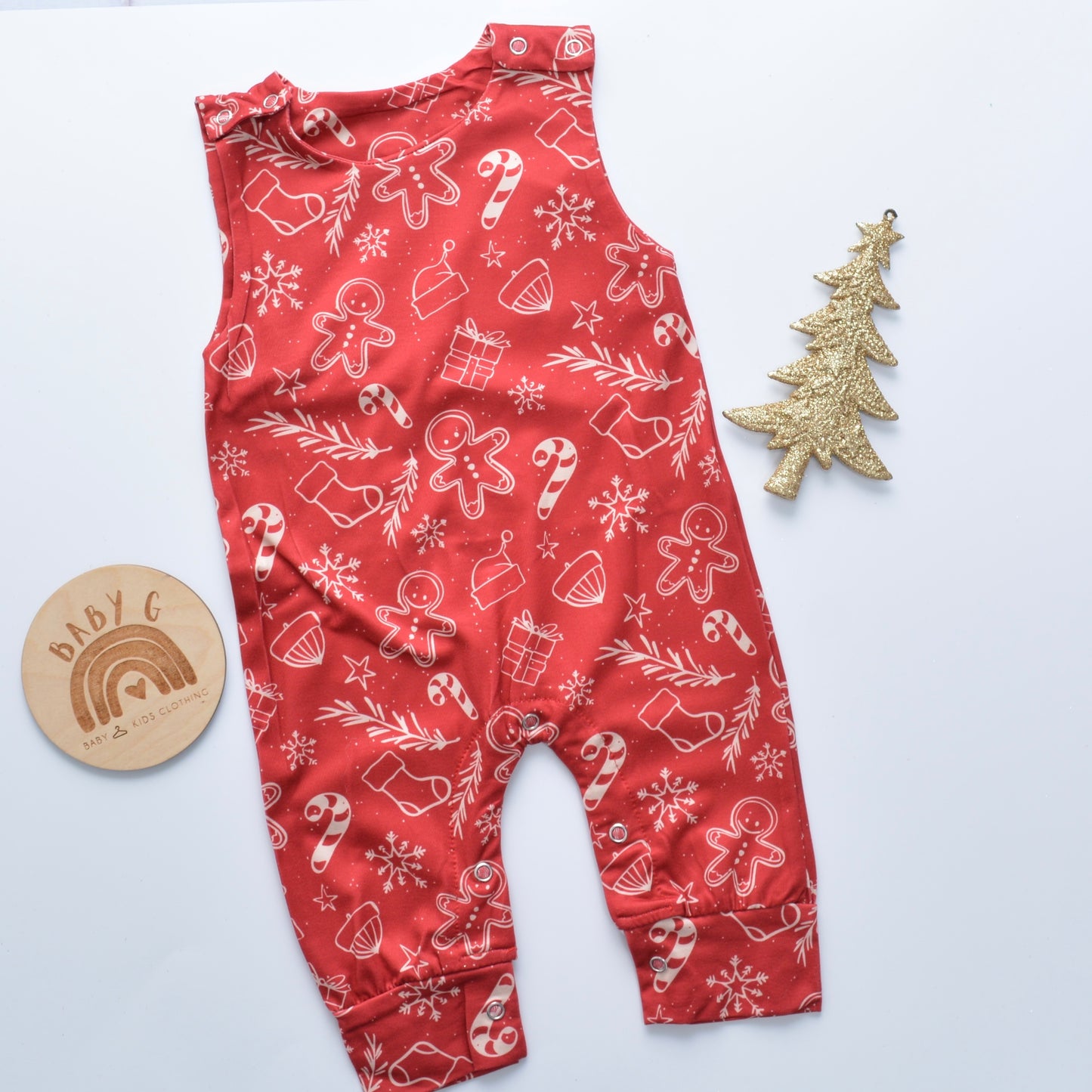 Baby Boy Gingerbread Romper