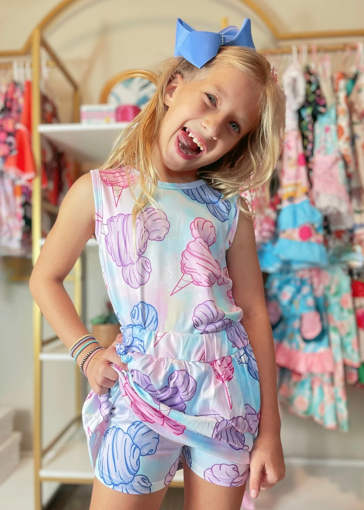 Mouse Cotton Candy Set & Matching Bow