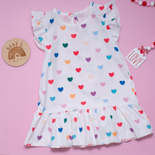 Colorful Hearts Dress