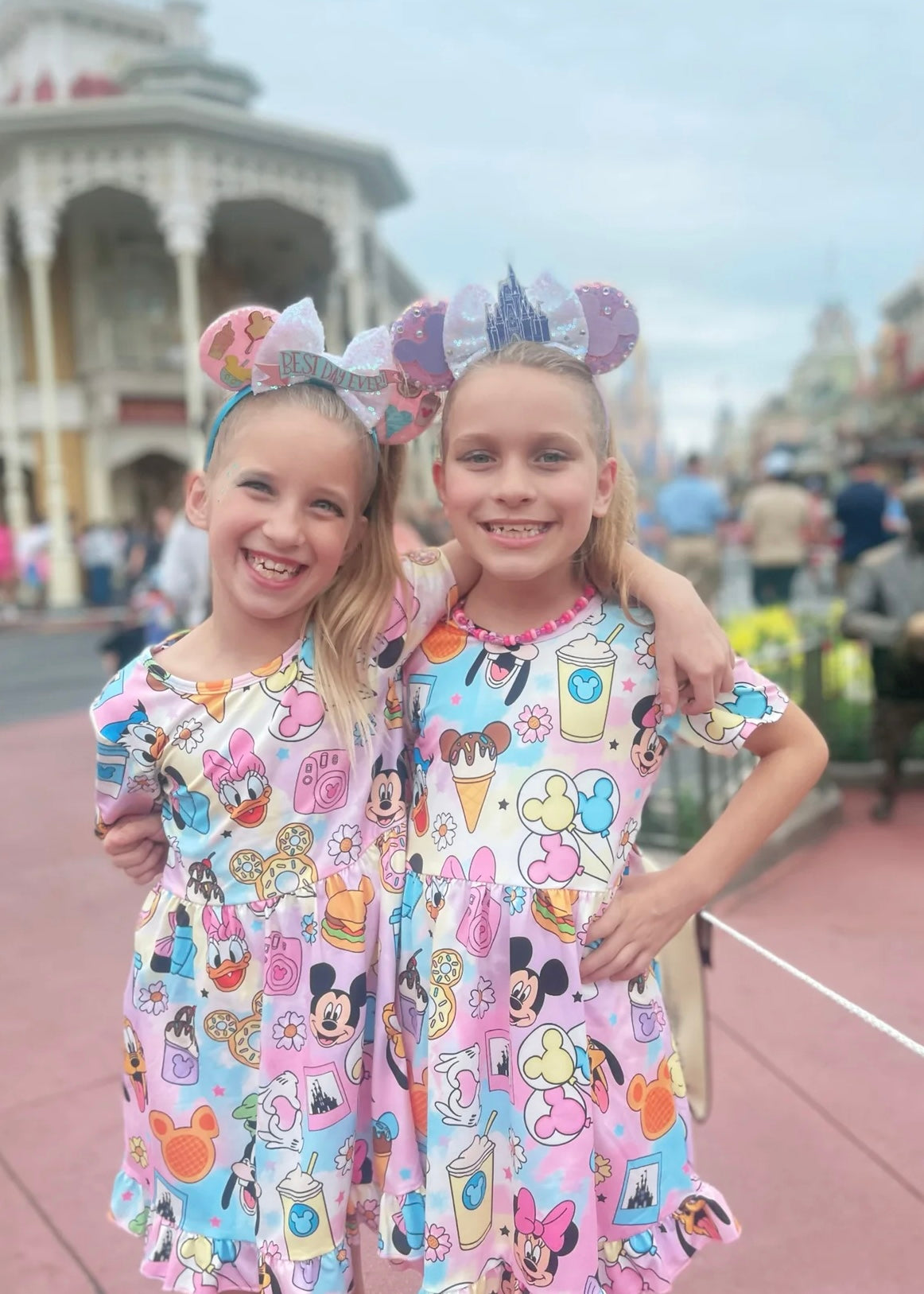 Mouse Colorful Treats Dress & Matching Bow