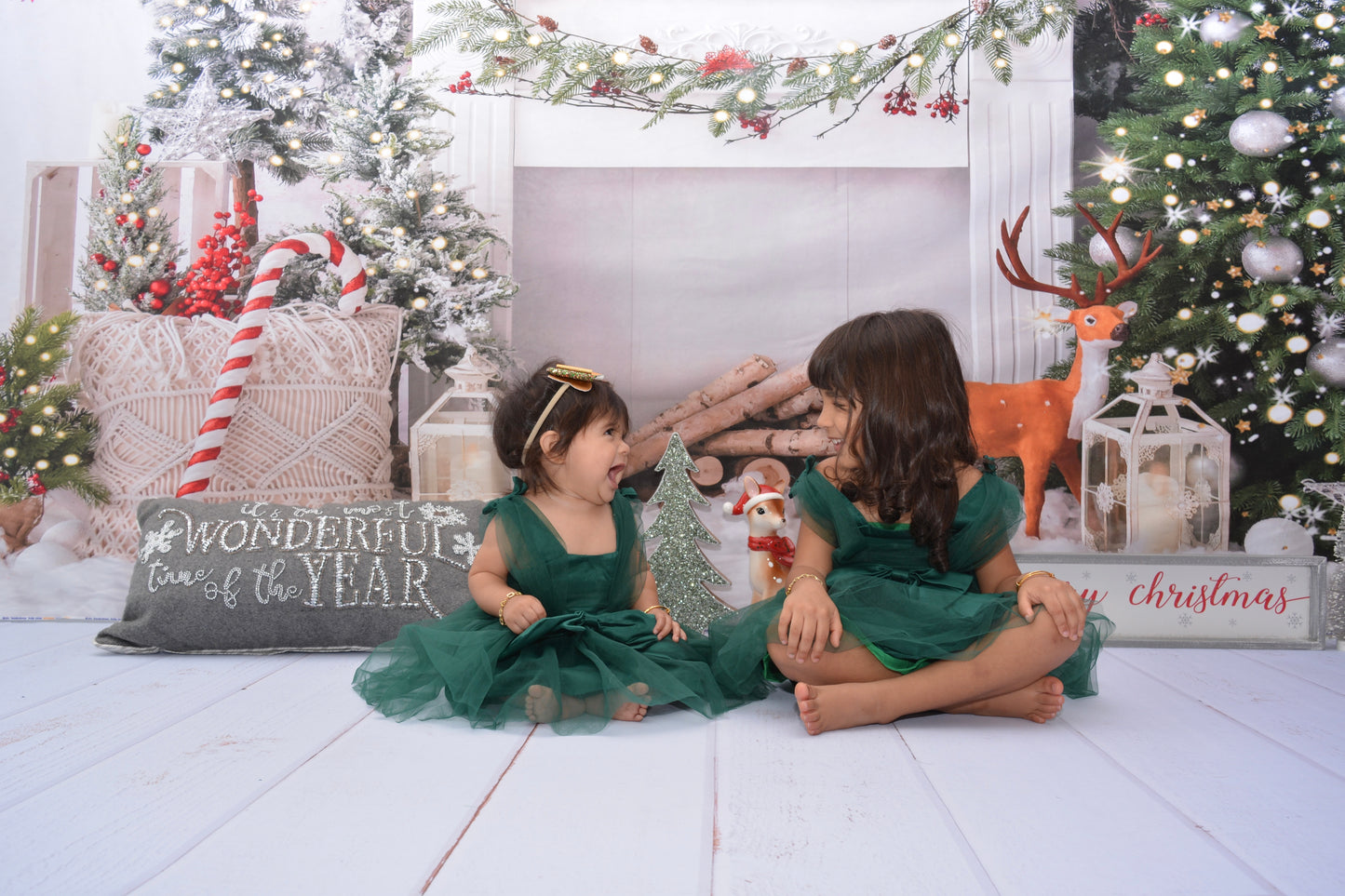 Dark Green Bow Dress