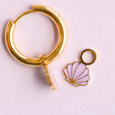 Purple Seashell Charm