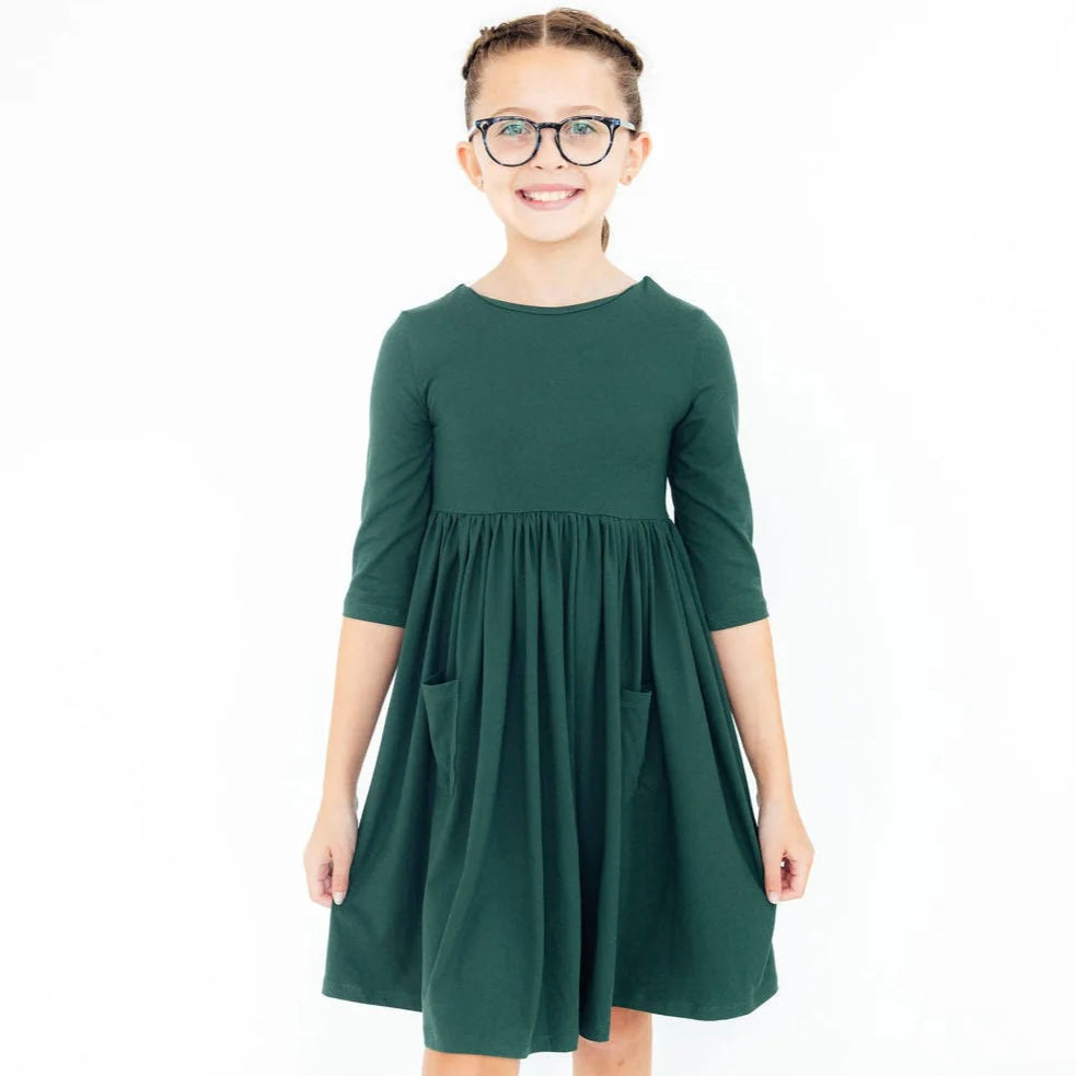 Pocket Green Dress
