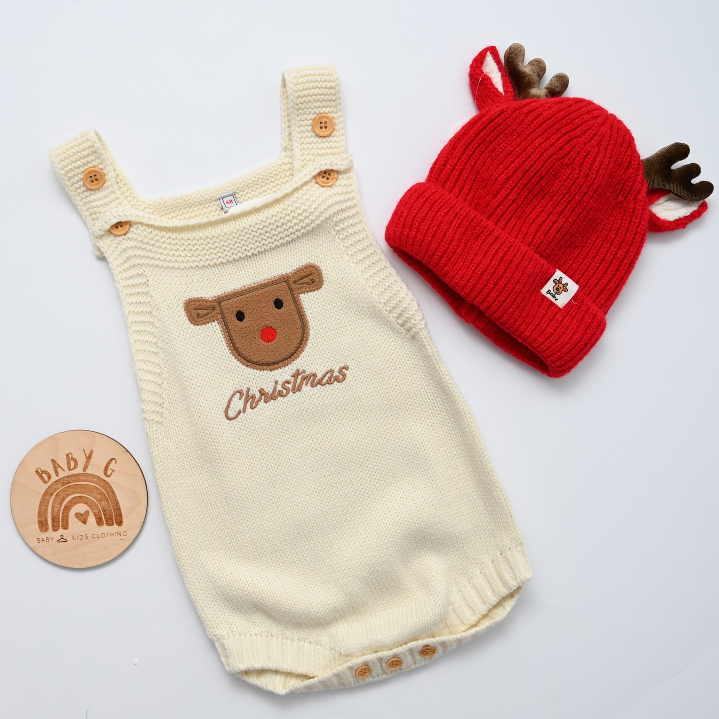 Reindeer Knitted Romper