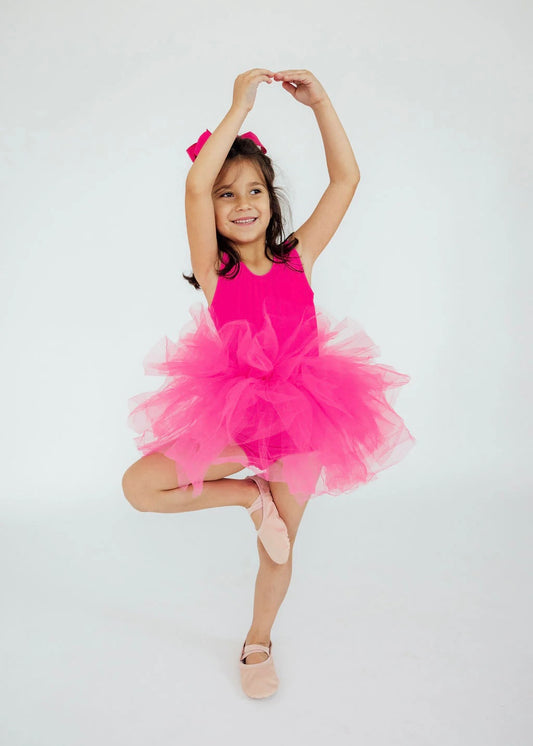 “Mila & Rose” Hot Pink Tank Tutu Leotard