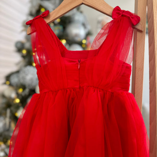 Christmas Red Bow Dress