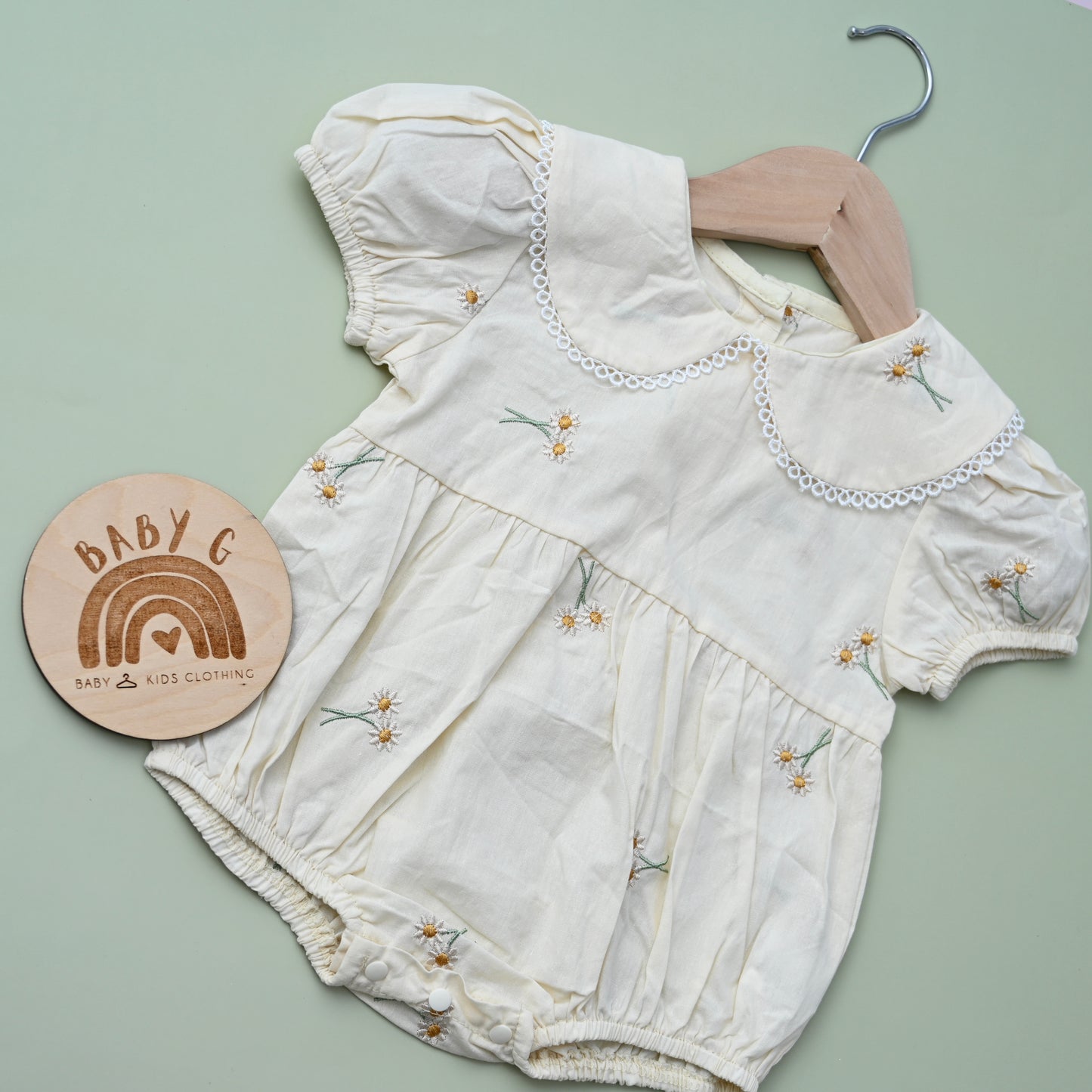 Doll Neck Daisy Romper