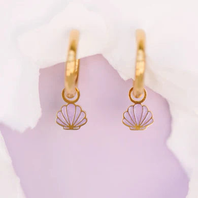 Purple Seashell Charm