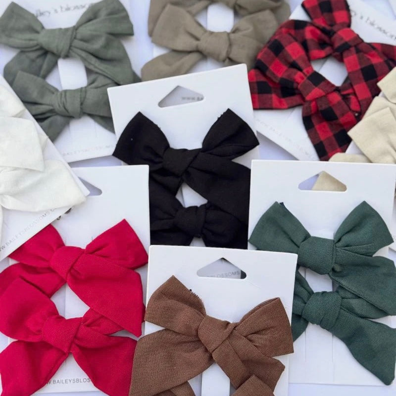 Linen Hair Clips