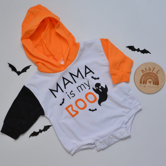 Mama is my BOO hooded romper