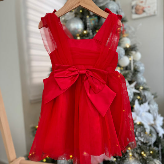 Christmas Red Bow Dress