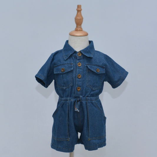 Denim Short Jumpsuit