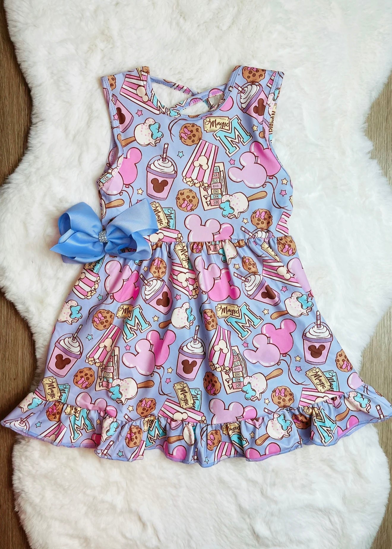 Mouse Park Treats Dress & Matching Bow