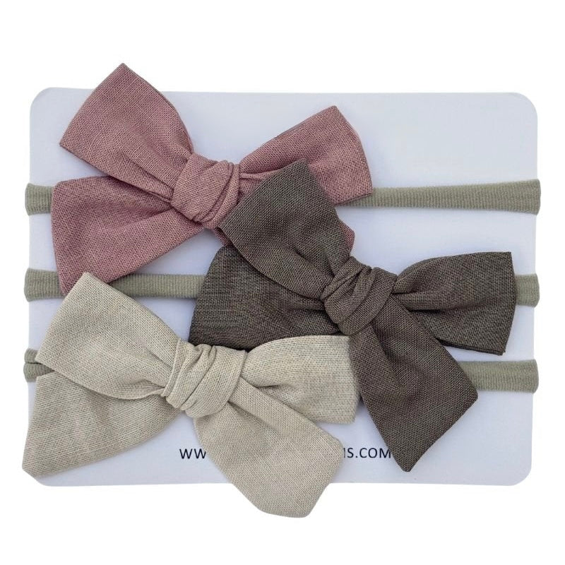 Linen Bow Headband