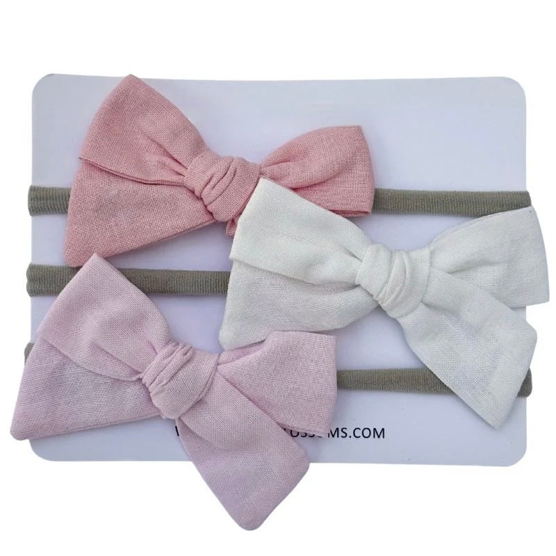Linen Bow Headband