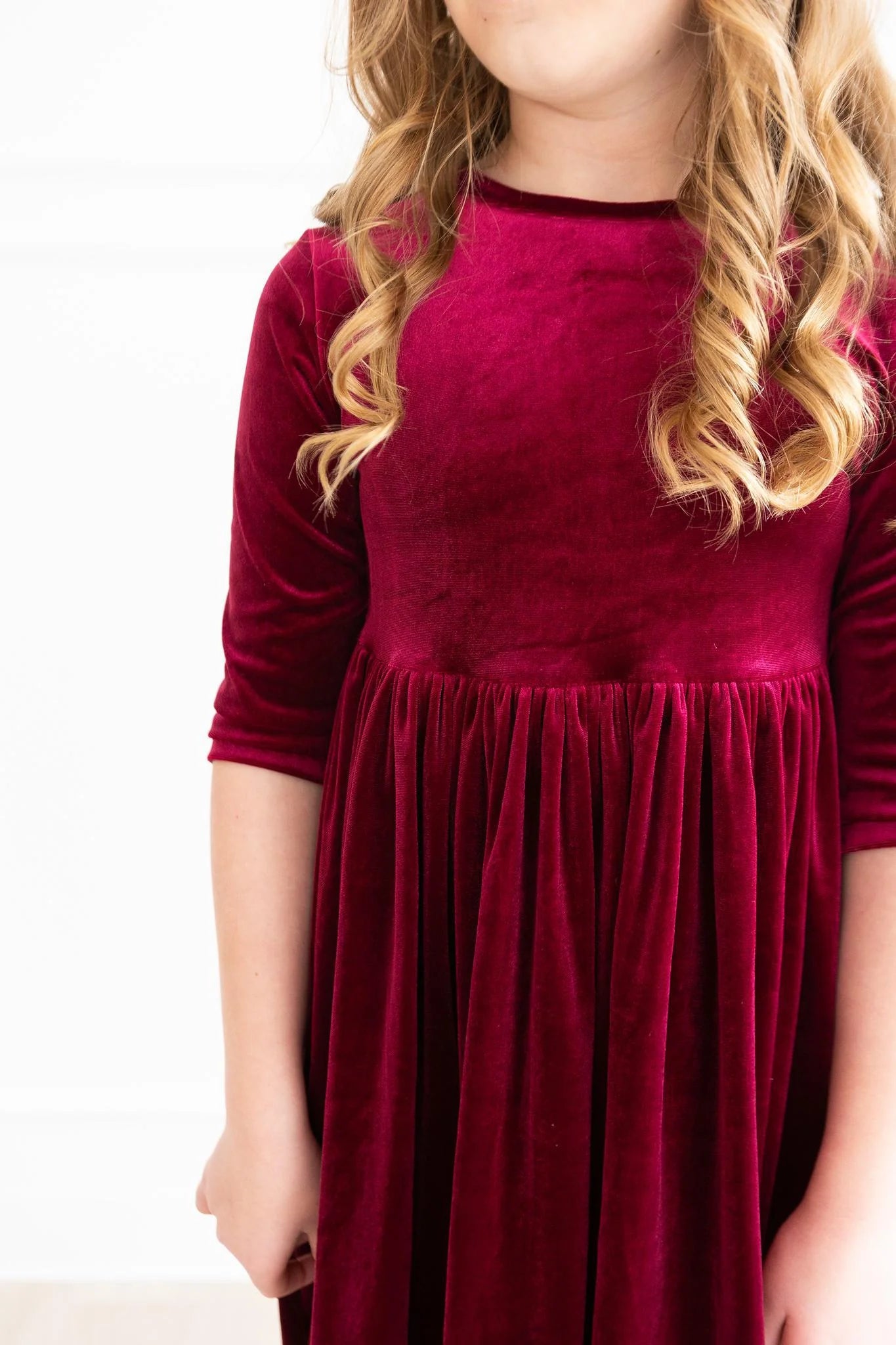 Cranberry Velvet Dress