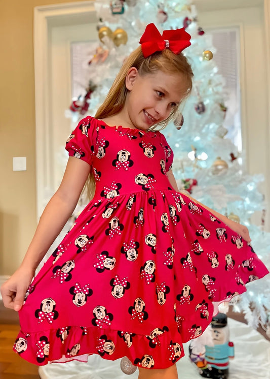 Mouse Ruffle Dress & Matching Bow