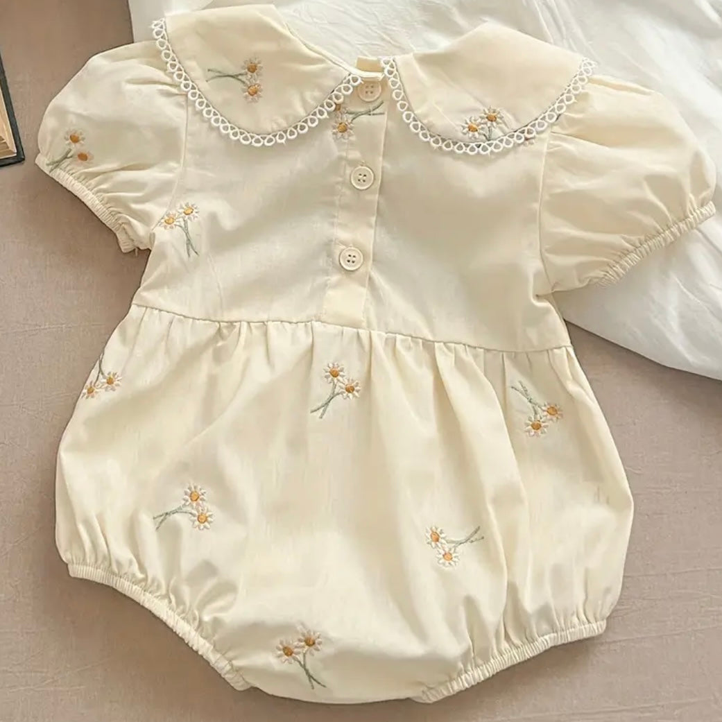 Doll Neck Daisy Romper