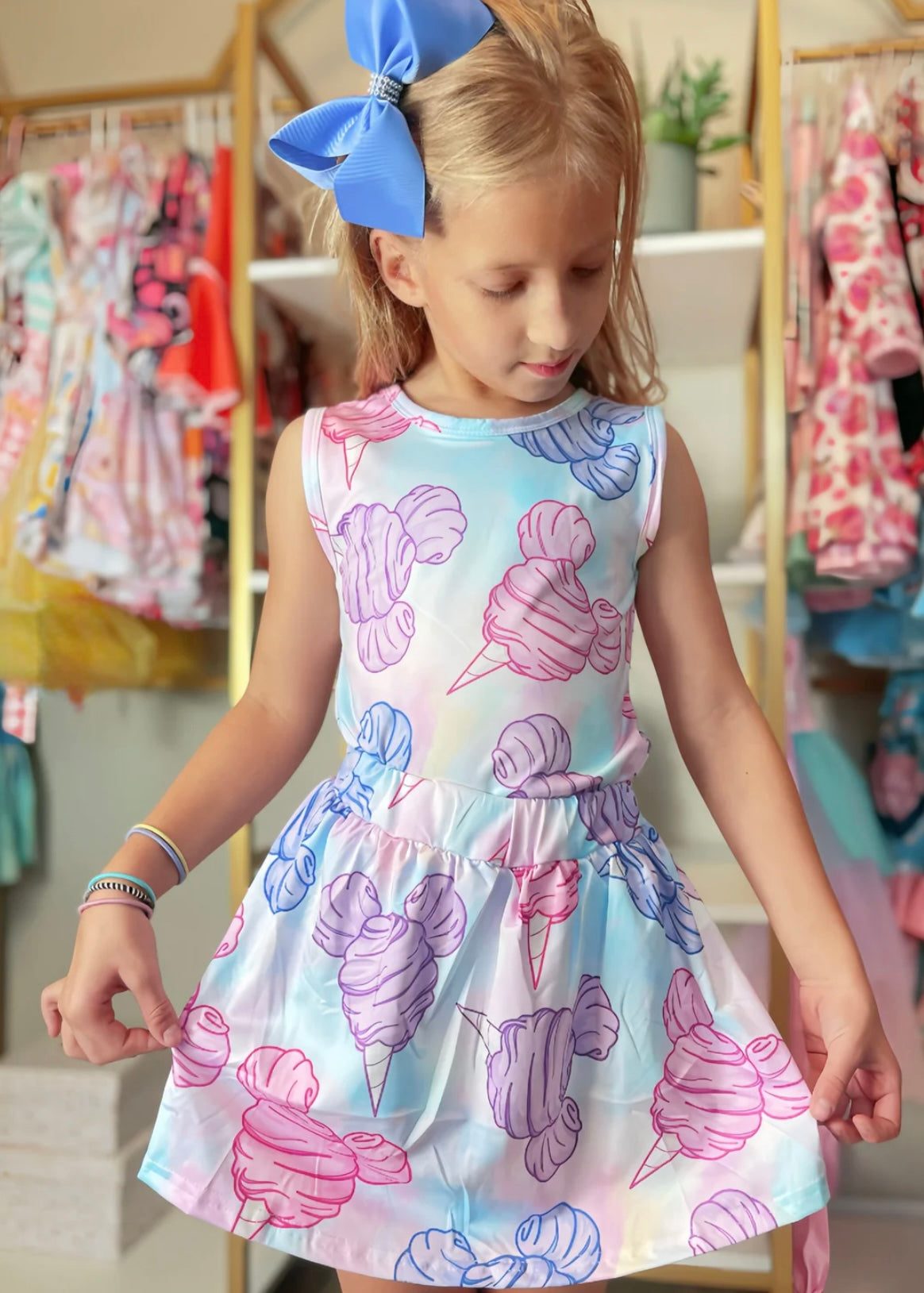 Mouse Cotton Candy Set & Matching Bow