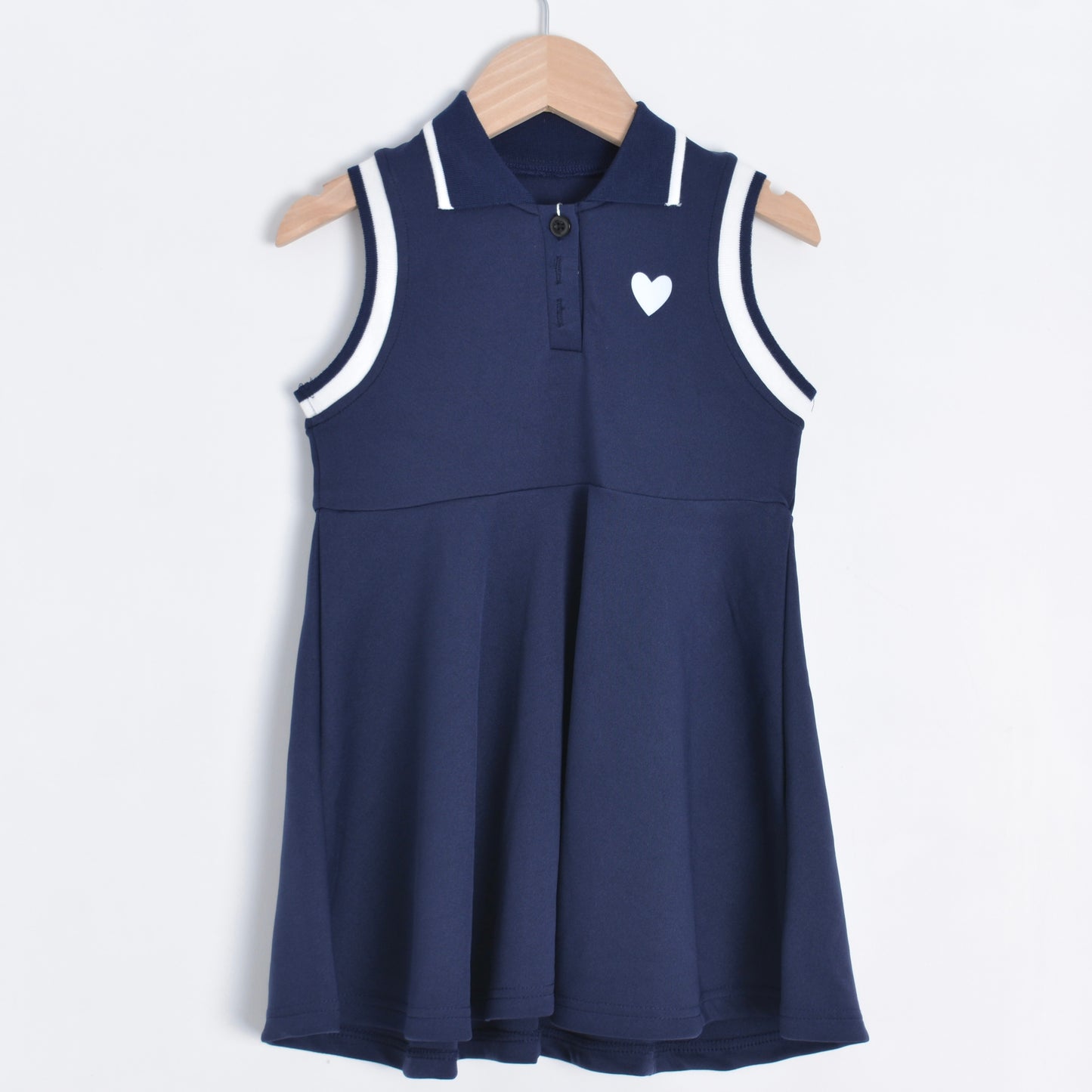 Navy Heart Polo Dress