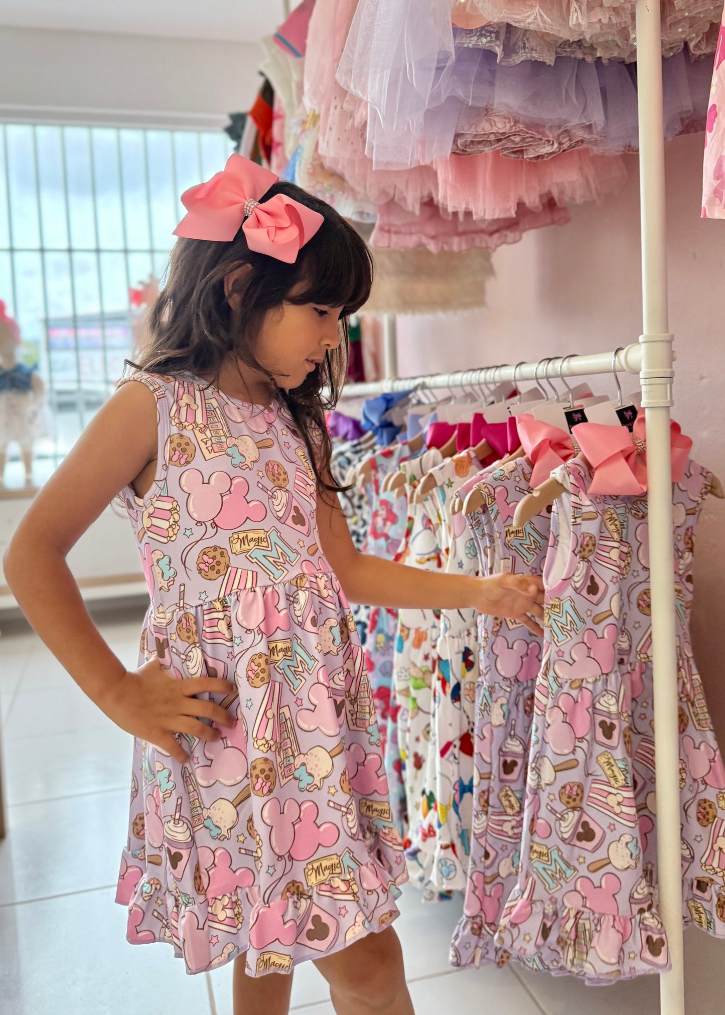 Mouse Park Treats Dress & Matching Bow