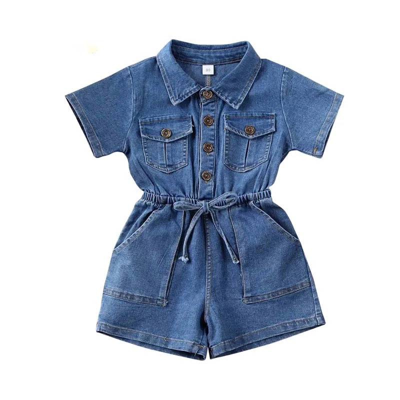 Denim Short Jumpsuit