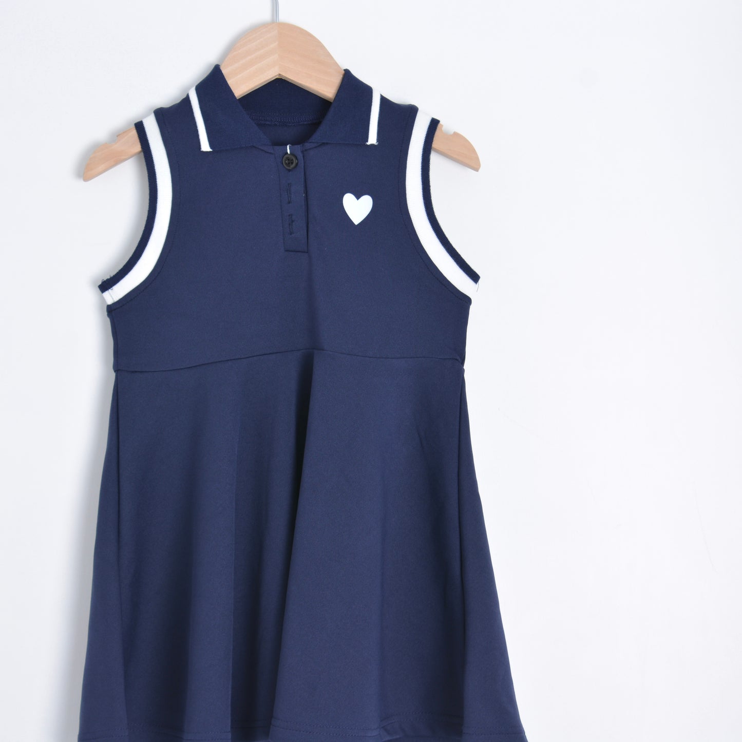 Navy Heart Polo Dress