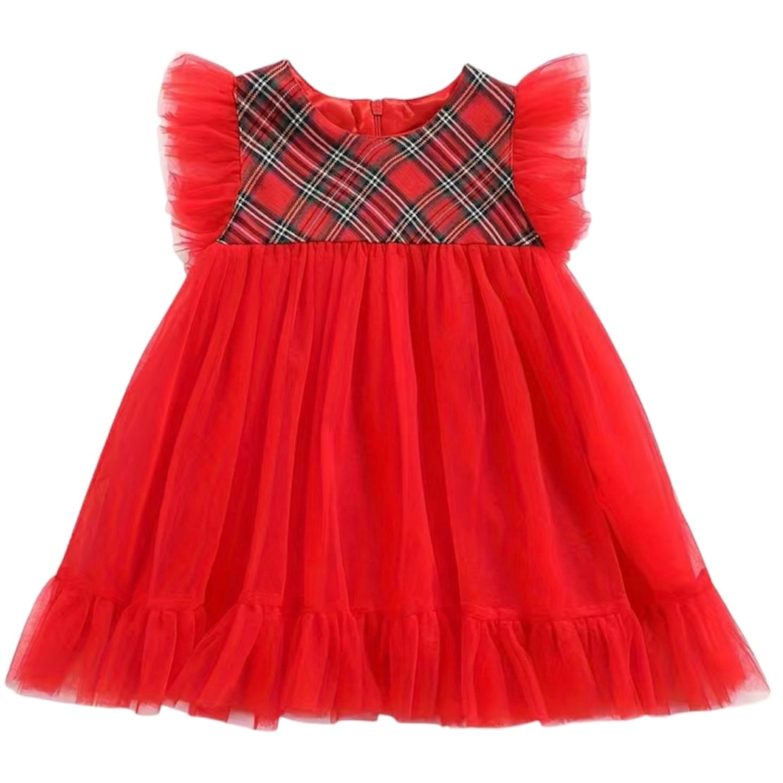 Plaid & Tulle Christmas Dress