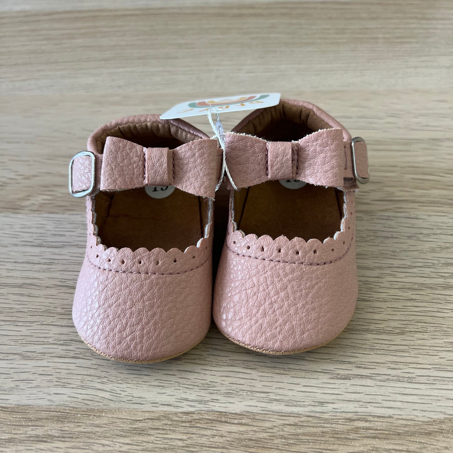 Dusty Pink Bow Shoes