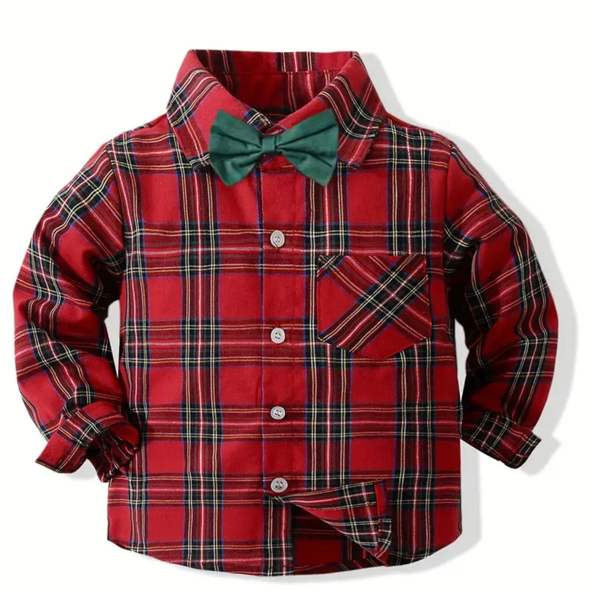 Plaid Christmas Button Shirt