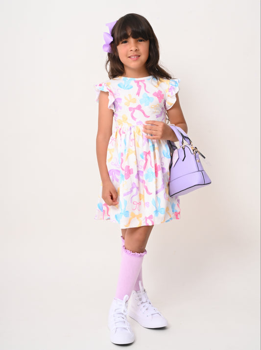 “Mila & Rose” Colorful Bows Dress