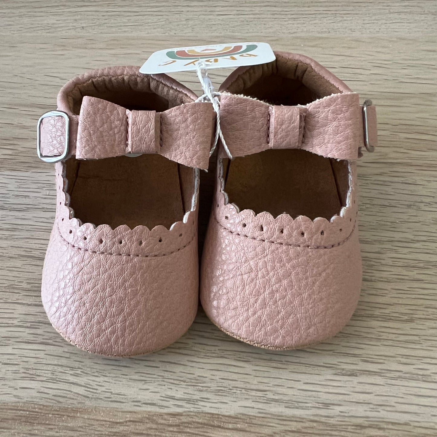 Dusty Pink Bow Shoes