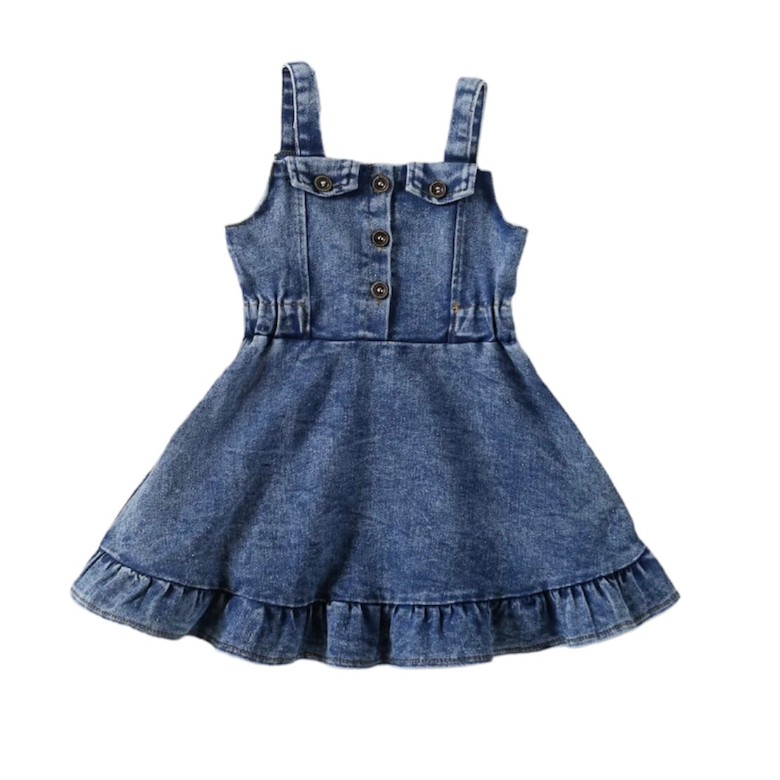 Denim Ruffle Dress