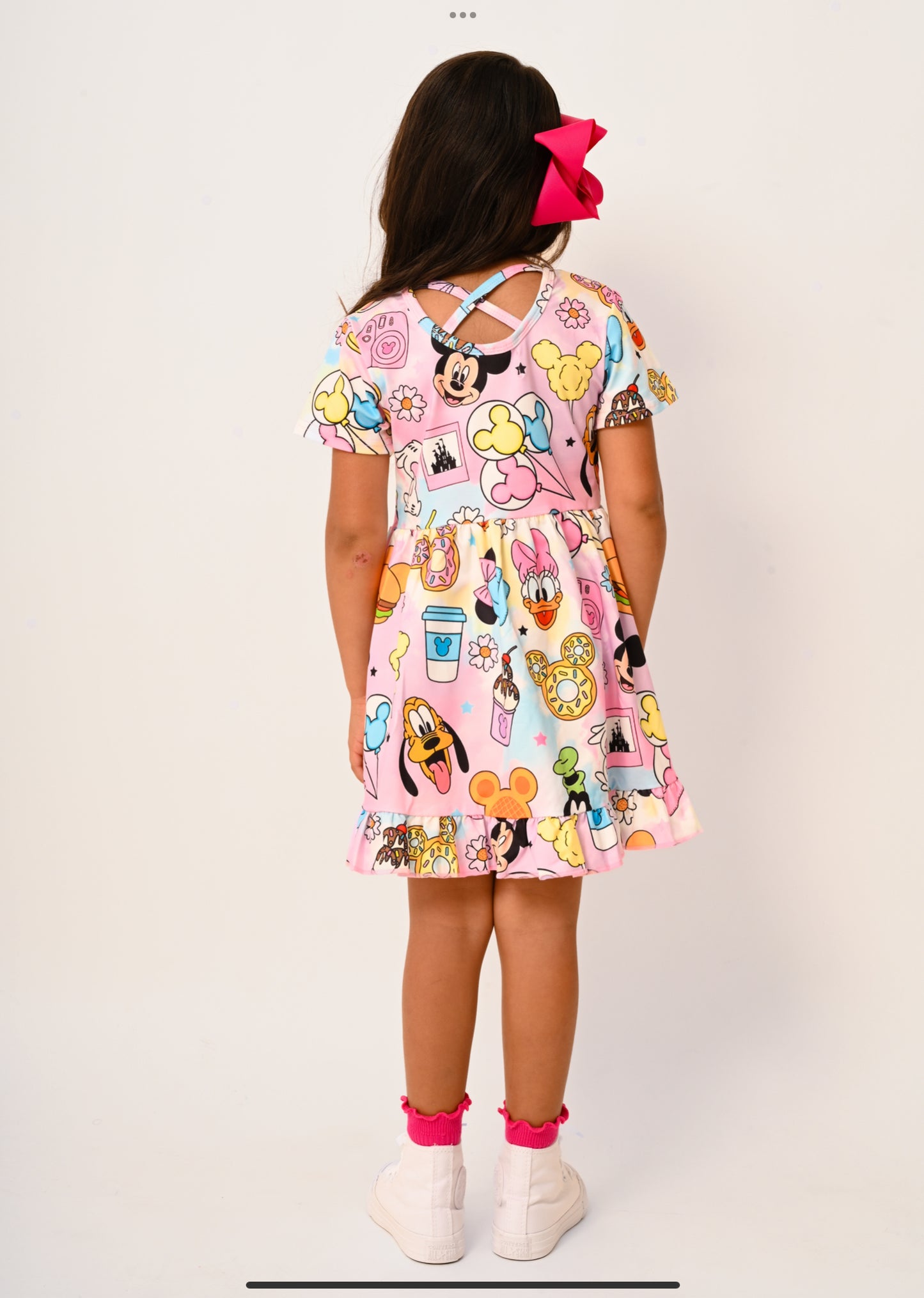 Mouse Colorful Treats Dress & Matching Bow