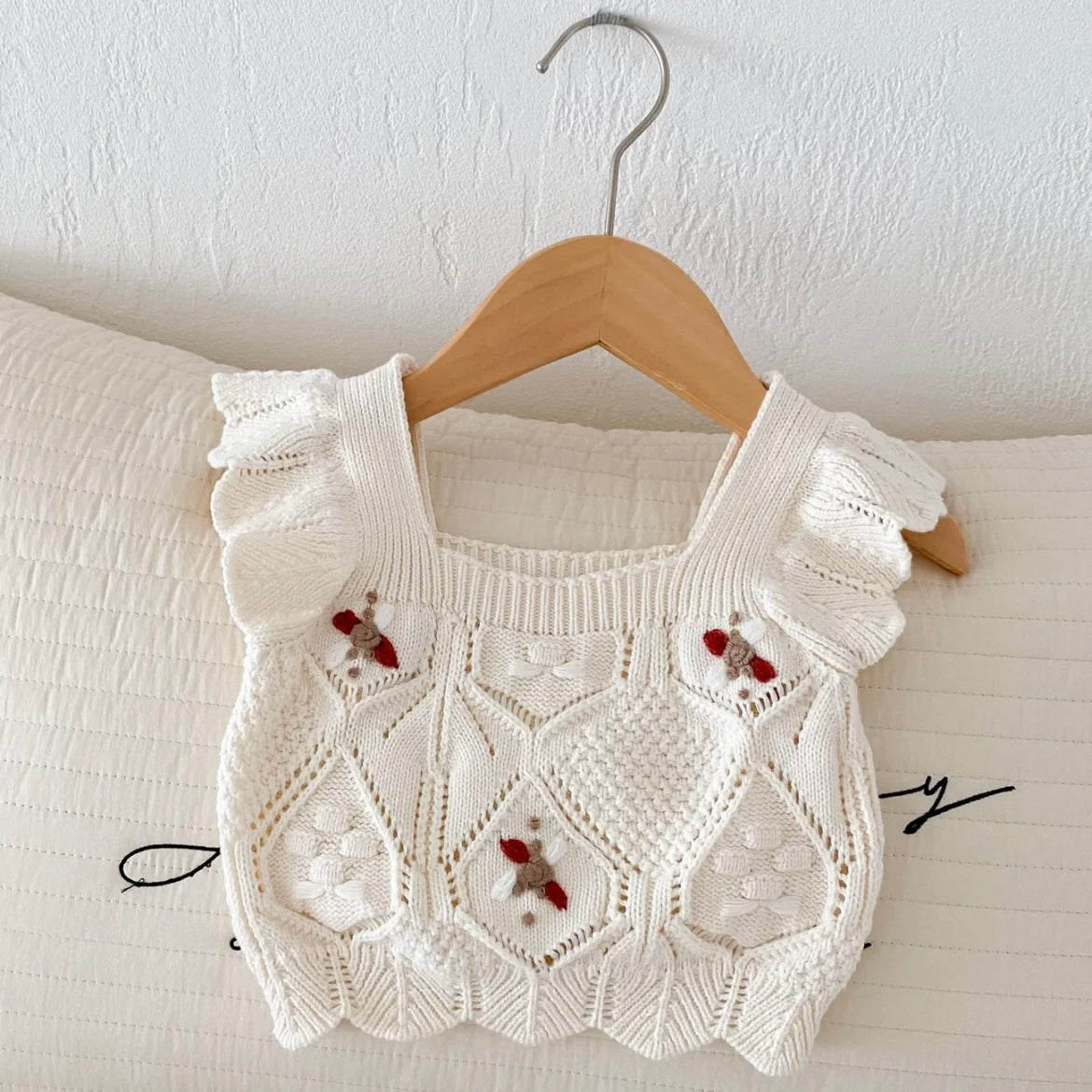 Embroidered Knitted Top