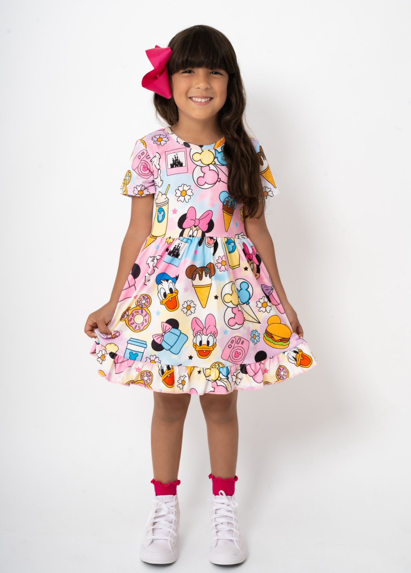 Mouse Colorful Treats Dress & Matching Bow